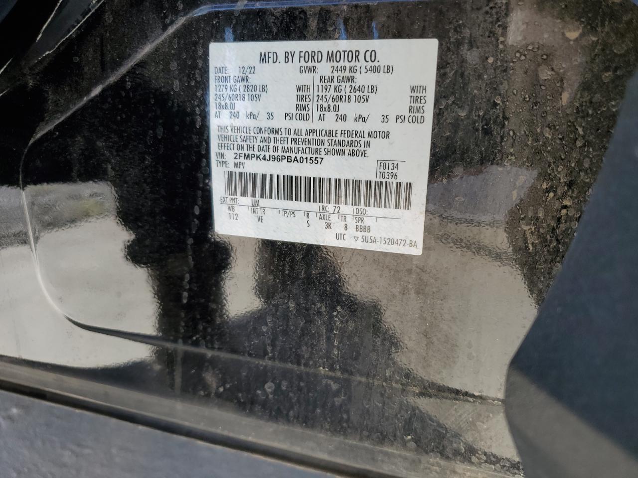 2023 Ford Edge Sel VIN: 2FMPK4J96PBA01557 Lot: 82242335