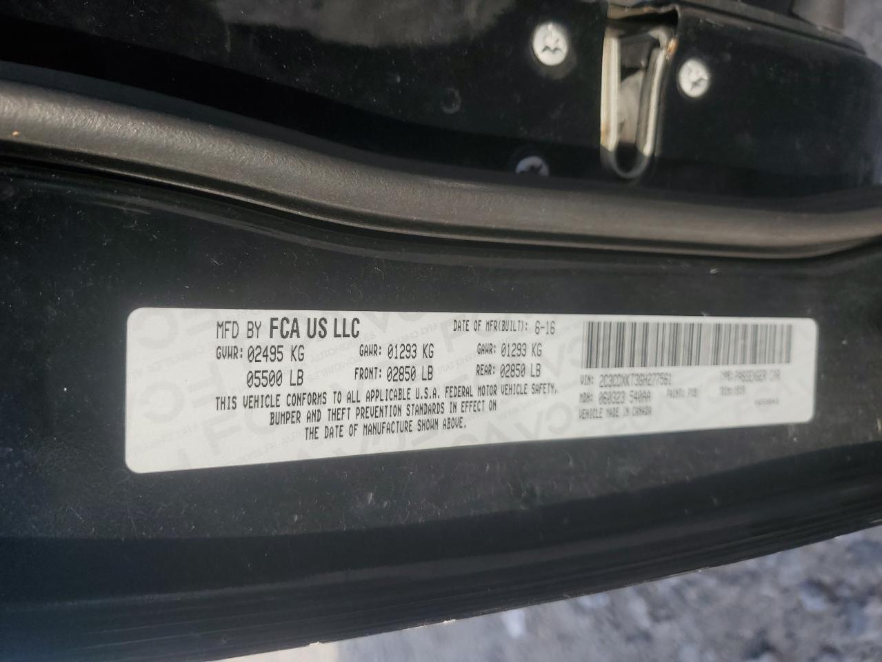 2016 Dodge Charger Police VIN: 2C3CDXKT3GH277561 Lot: 82006715