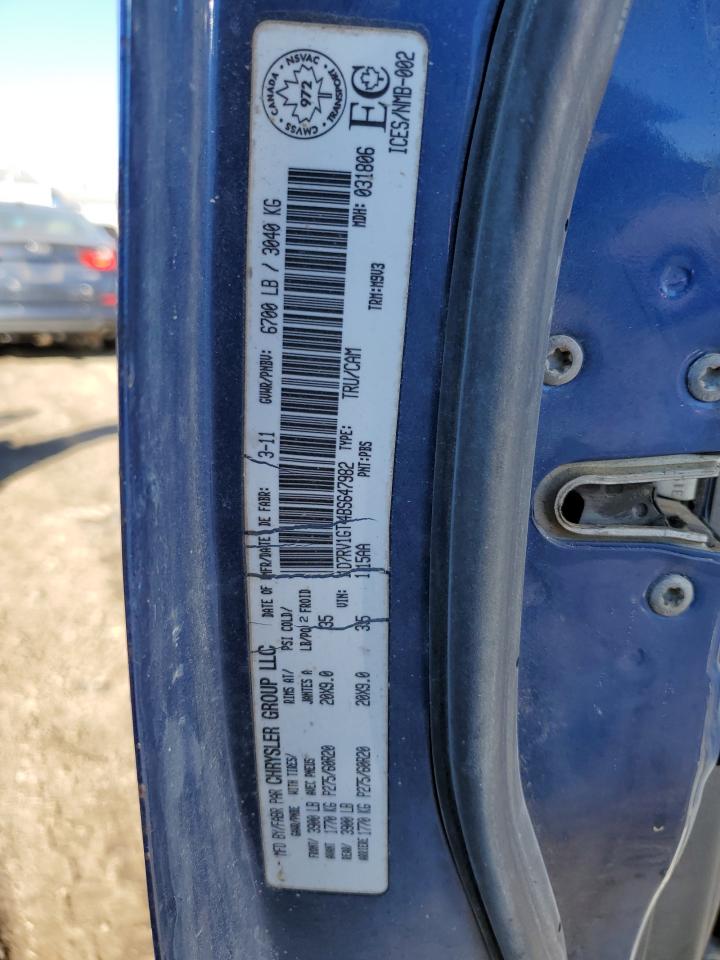 2011 Dodge Ram 1500 VIN: 1D7RV1GT4BS647982 Lot: 86844295