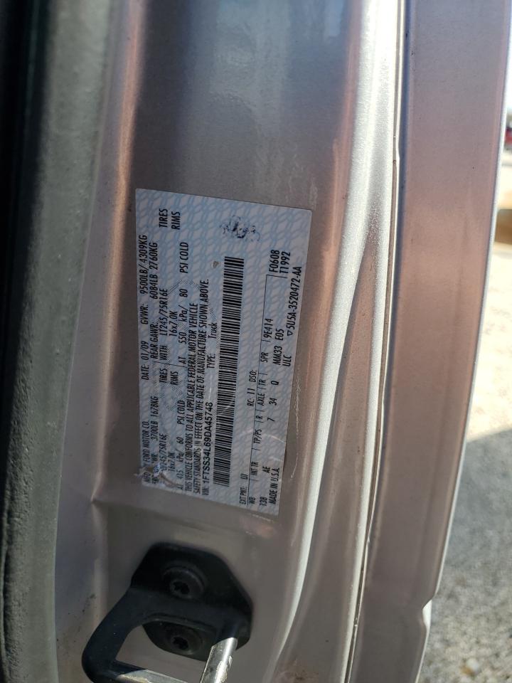 2009 Ford Econoline E350 Super Duty Van VIN: 1FTSS34L69DA45748 Lot: 85341515