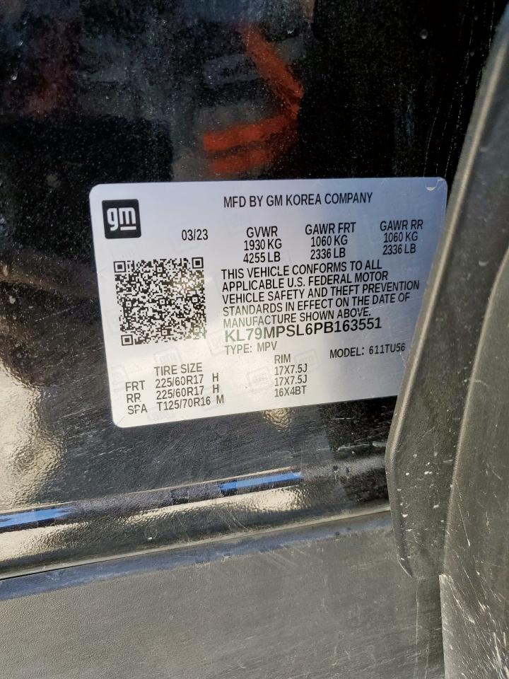 2023 Chevrolet Trailblazer Lt VIN: KL79MPSL6PB163551 Lot: 90383345