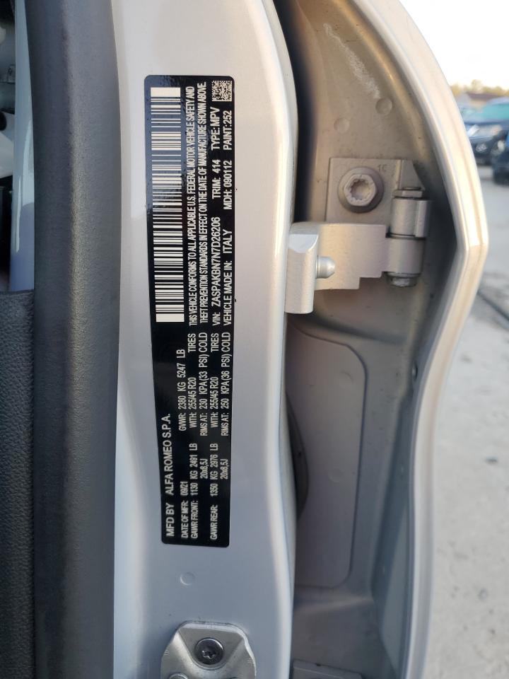 2022 Alfa Romeo Stelvio Ti VIN: ZASPAKBN7N7D26206 Lot: 83955435