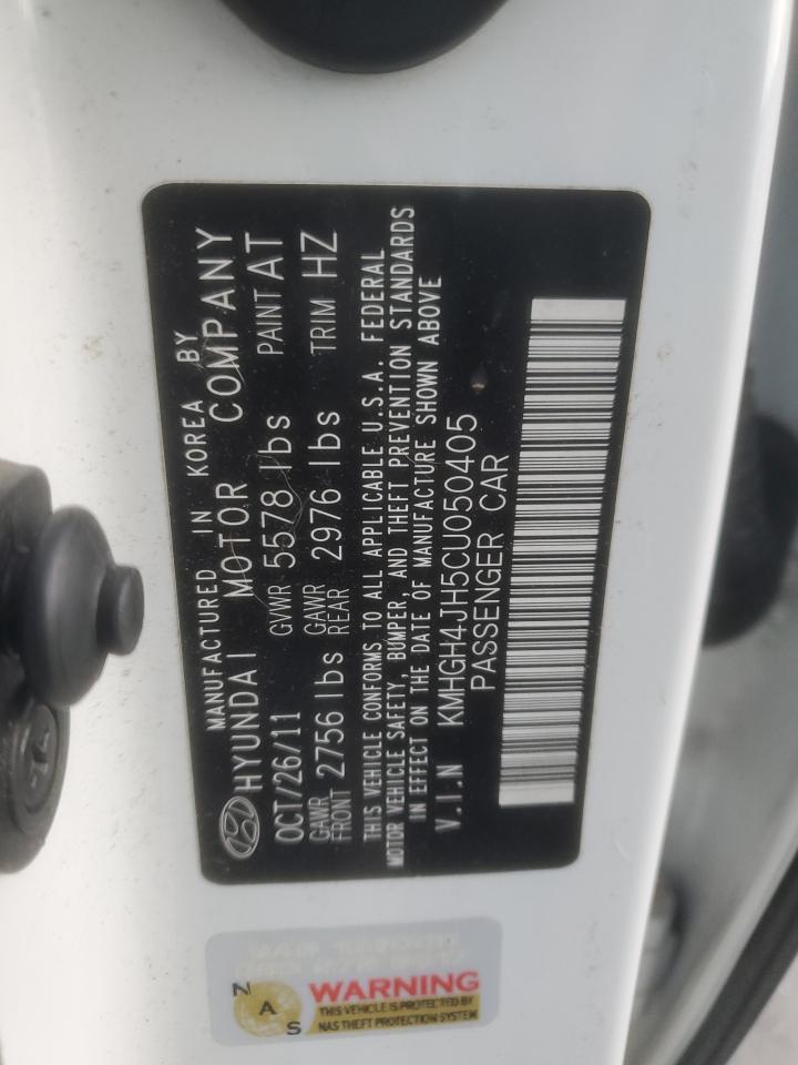 2012 Hyundai Equus Signature VIN: KMHGH4JH5CU050405 Lot: 82511085