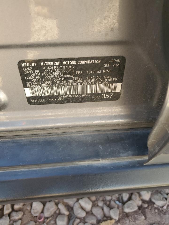 2021 Mitsubishi Outlander Sport Es VIN: JA4APUAU9MU036092 Lot: 90364935