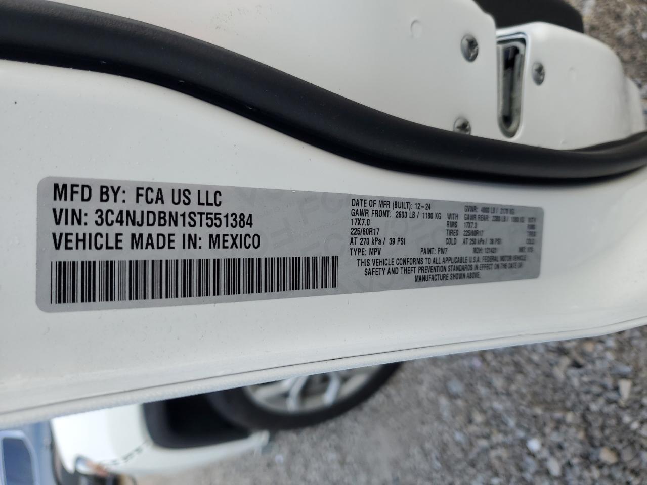 2025 Jeep Compass Latitude VIN: 3C4NJDBN1ST551384 Lot: 90678465