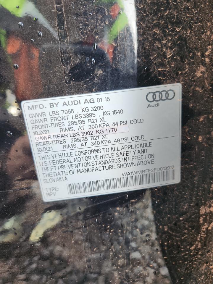 2015 Audi Q7 Tdi Prestige VIN: WA1WMBFE2FD013910 Lot: 85652115