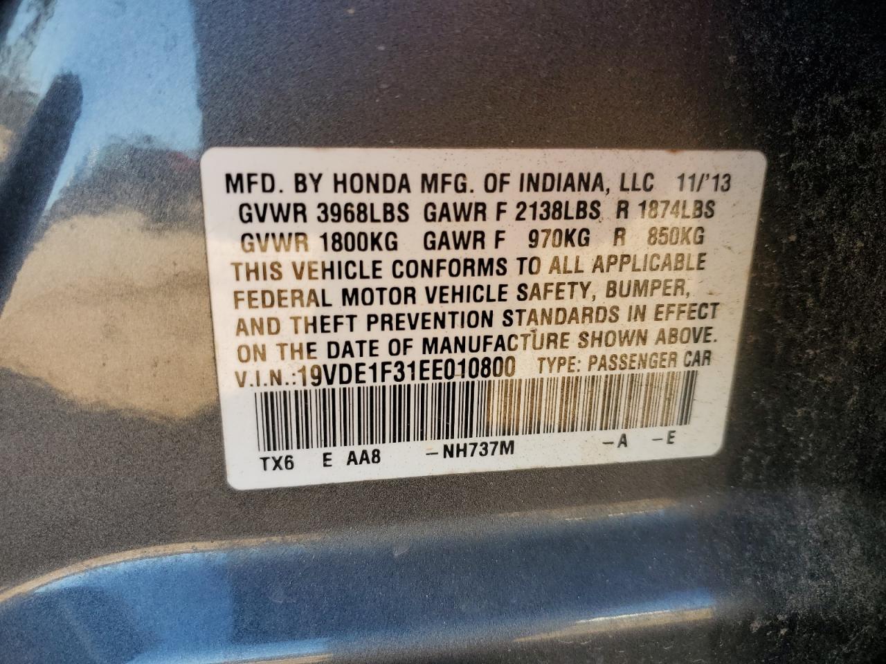 2014 Acura Ilx 20 VIN: 19VDE1F31EE010800 Lot: 82432675