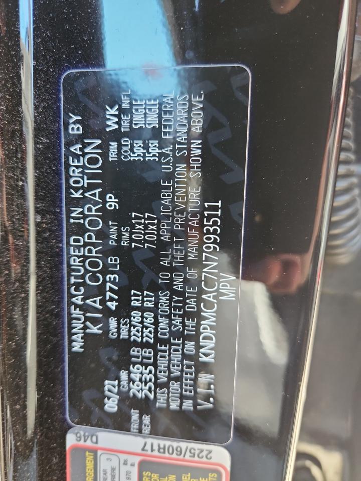 2022 Kia Sportage Lx VIN: KNDPMCAC7N7993511 Lot: 84803105