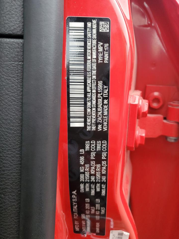 2020 Jeep Renegade Sport VIN: ZACNJBAB9LPL15986 Lot: 90239485