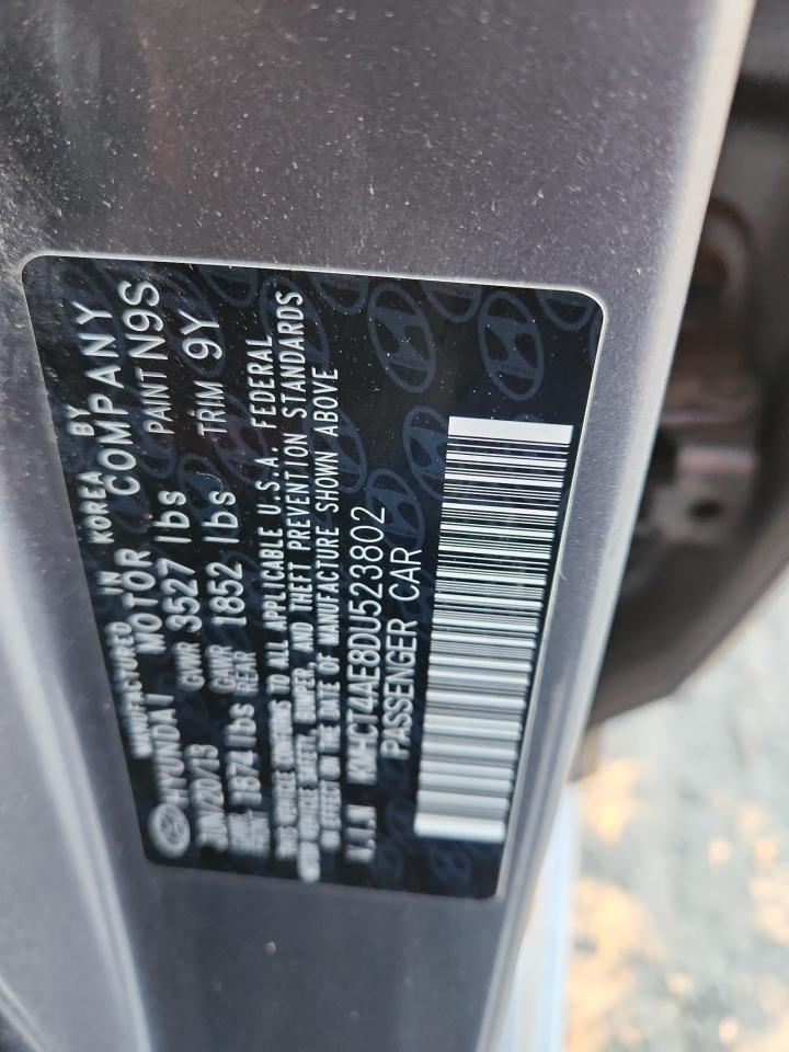 2013 Hyundai Accent Gls VIN: KMHCT4AE8DU523802 Lot: 90904875