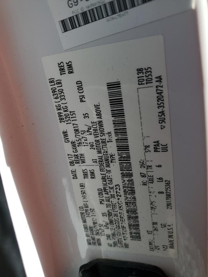 2018 Ford F150 VIN: 1FTMF1EB5JKC12723 Lot: 82618035