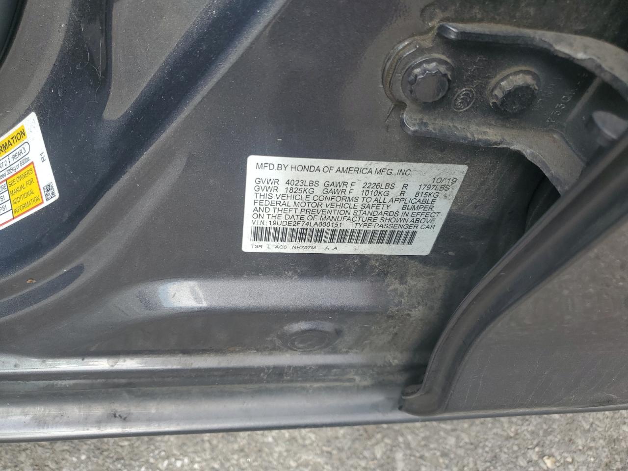 2020 Acura Ilx Premium VIN: 19UDE2F74LA000151 Lot: 86650715