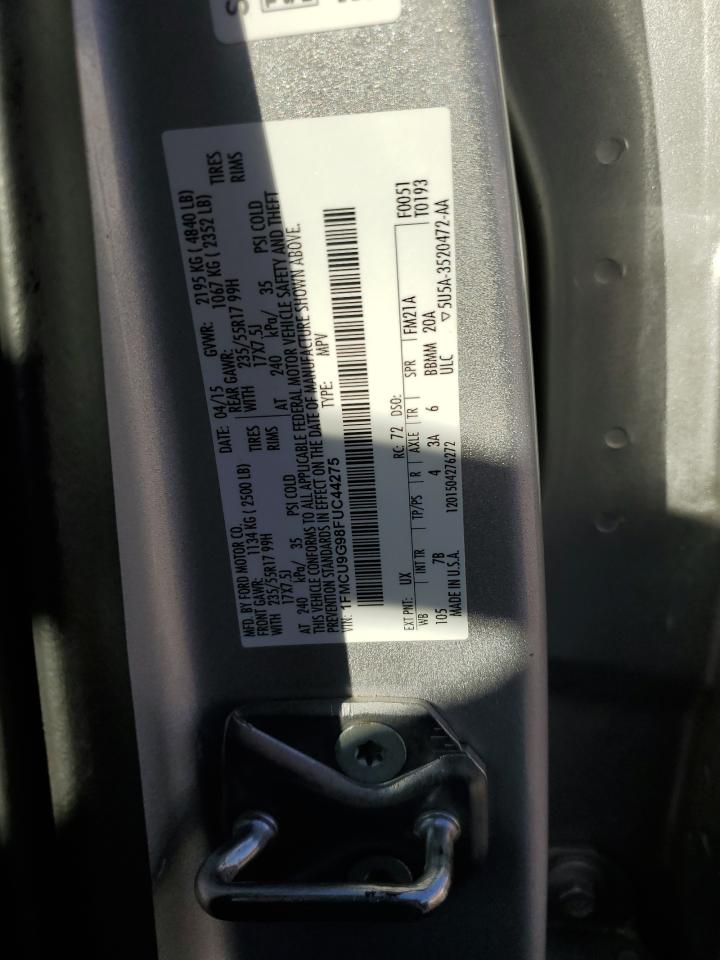 2015 Ford Escape Se VIN: 1FMCU9G98FUC44275 Lot: 82304955