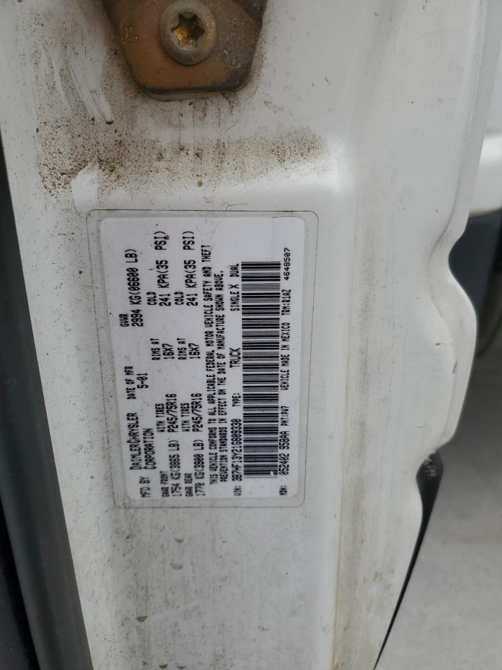 2001 Dodge Ram 1500 VIN: 3B7HF13Y21G809330 Lot: 87209785