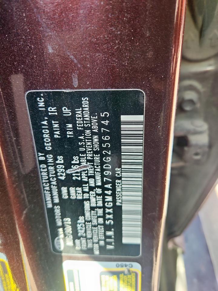 2013 Kia Optima Lx VIN: 5XXGM4A79DG256745 Lot: 89923025