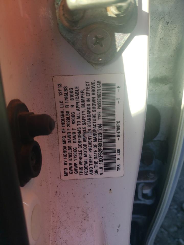 2014 Honda Civic Exl VIN: 19XFB2F9XEE204244 Lot: 85781465