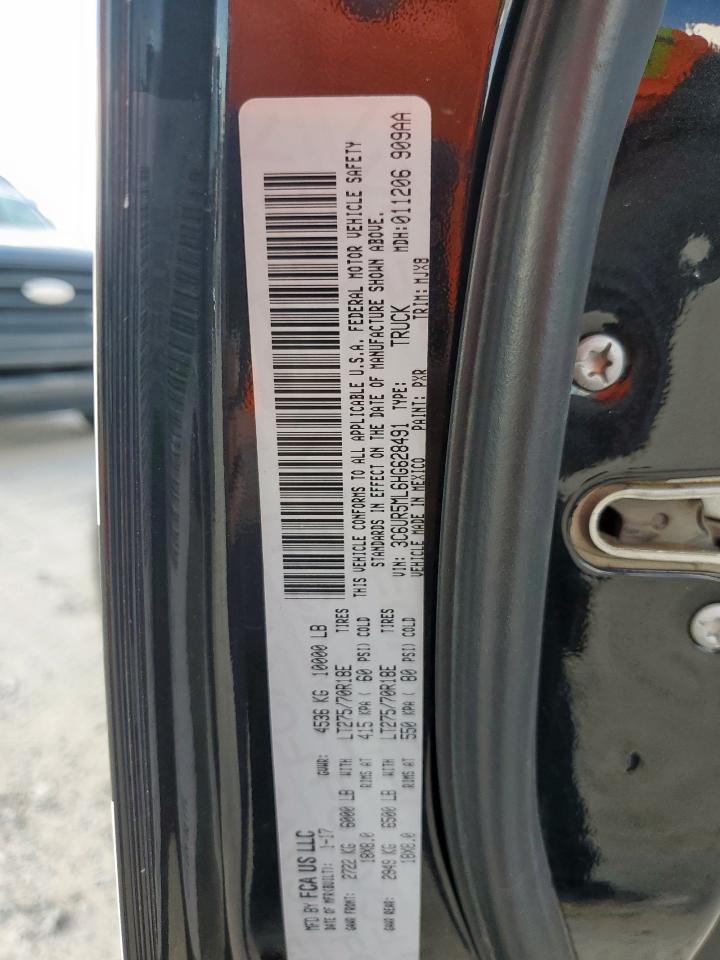 2017 Ram 2500 Slt VIN: 3C6UR5ML6HG628491 Lot: 85520085