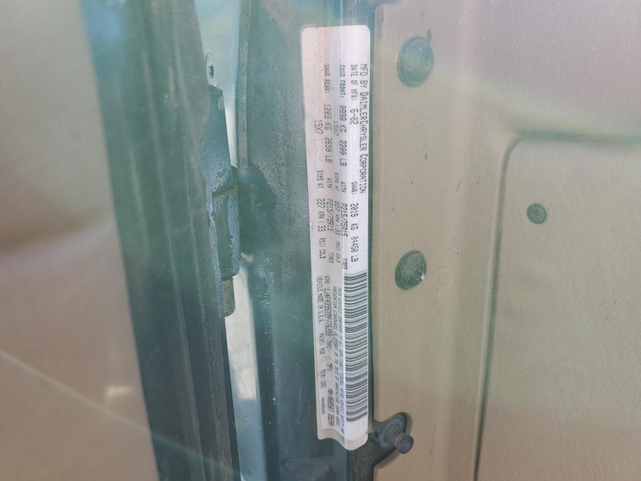 2002 Jeep Wrangler / Tj X VIN: 1J4FA39S12P776350 Lot: 82276415