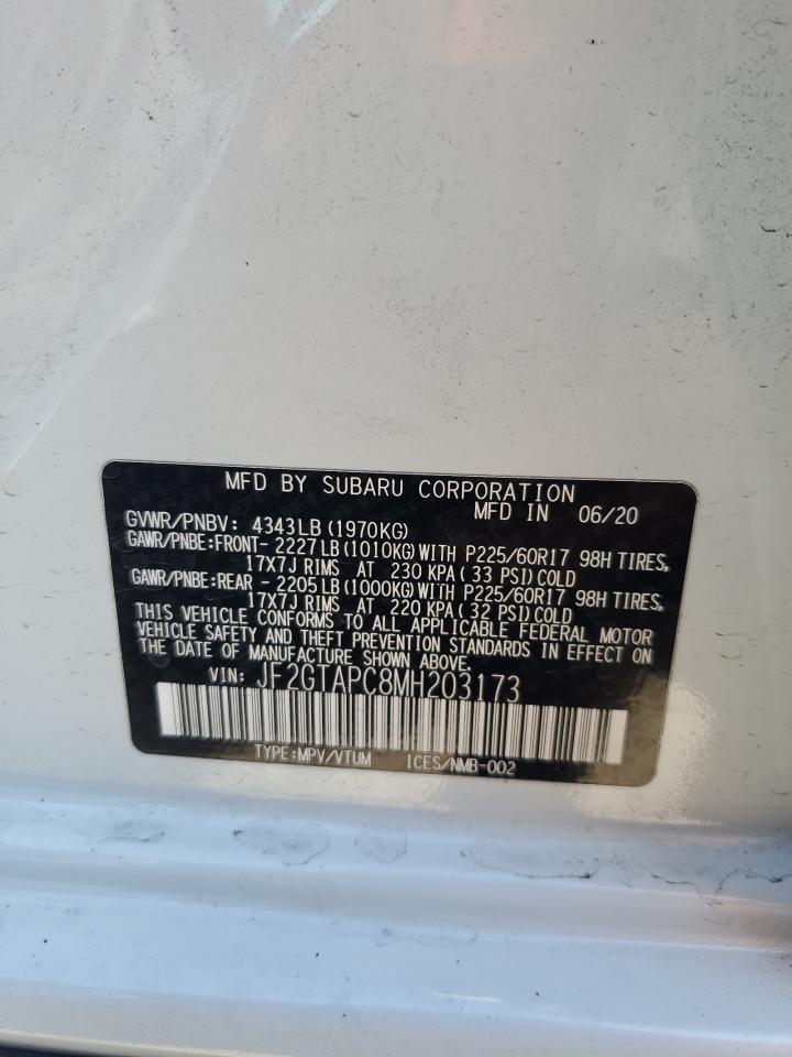 2021 Subaru Crosstrek Premium VIN: JF2GTAPC8MH203173 Lot: 82215745