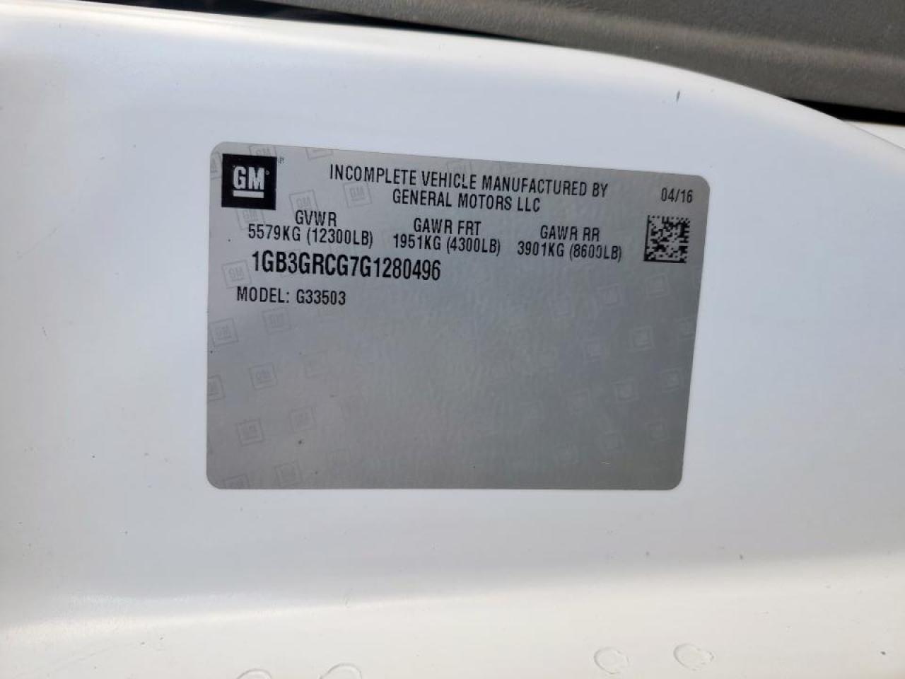 2016 Chevrolet Express 3500 Ambulance VIN: 1GB3GRCG7G1280496 Lot: 85398975