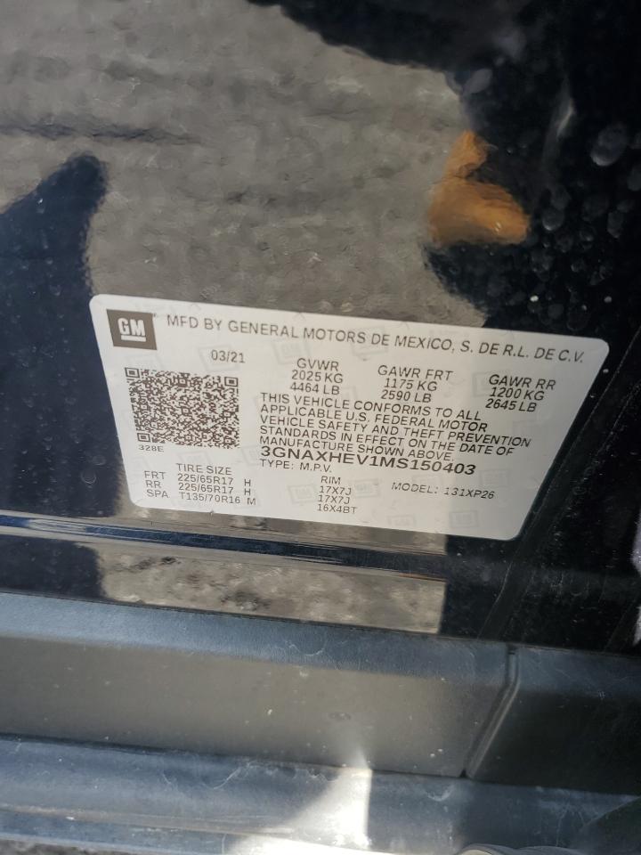 2021 Chevrolet Equinox Ls VIN: 3GNAXHEV1MS150403 Lot: 84810015