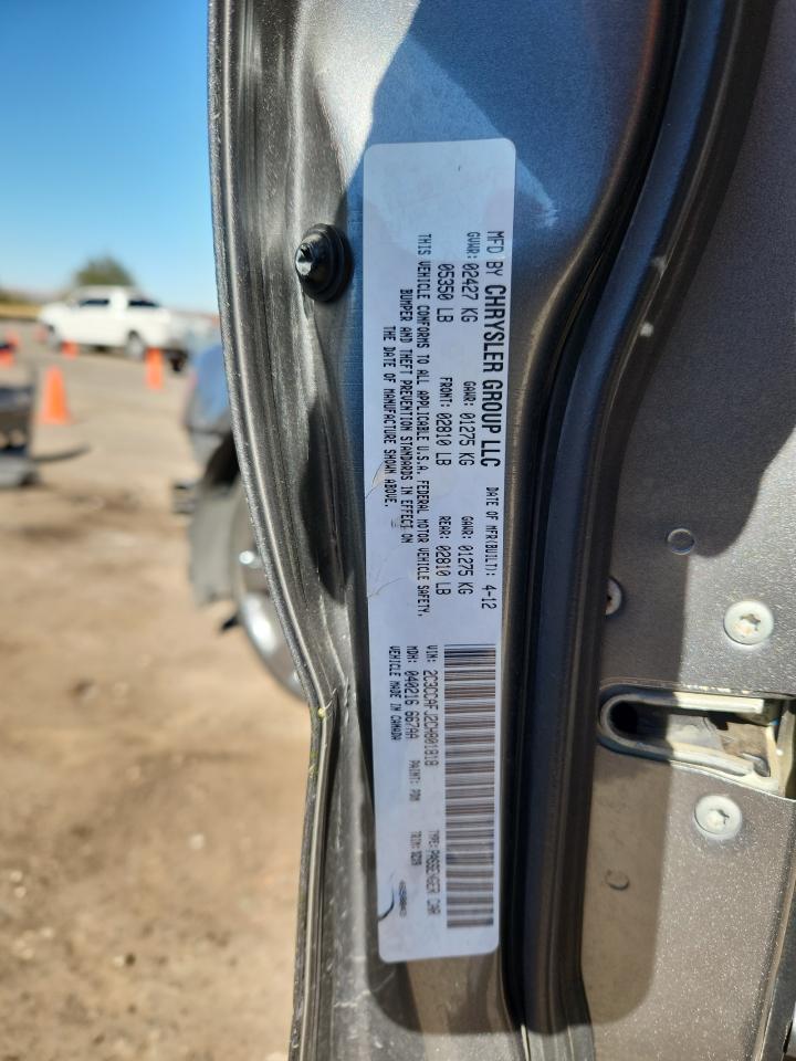 2012 Chrysler 300 Srt-8 VIN: 2C3CCAFJ2CH801818 Lot: 89828455