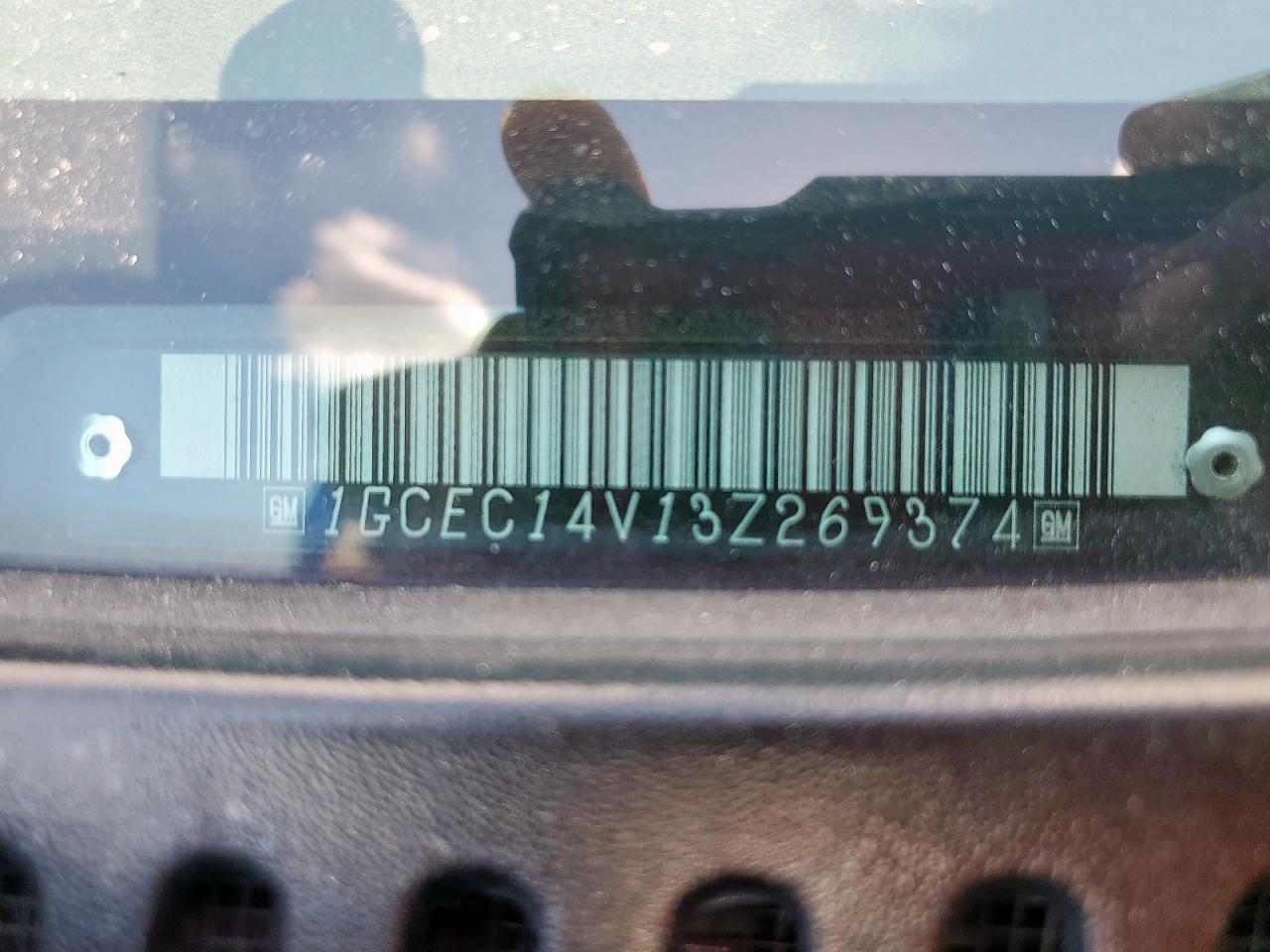 2003 Chevrolet Silverado C1500 VIN: 1GCEC14V13Z269374 Lot: 85876625
