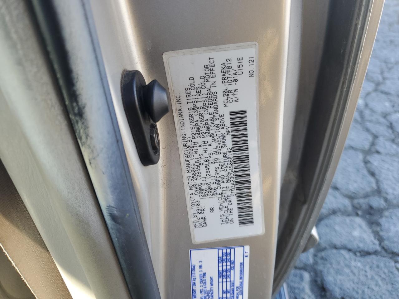 2004 Toyota Sienna Ce VIN: 5TDZA23C54S068142 Lot: 86176015