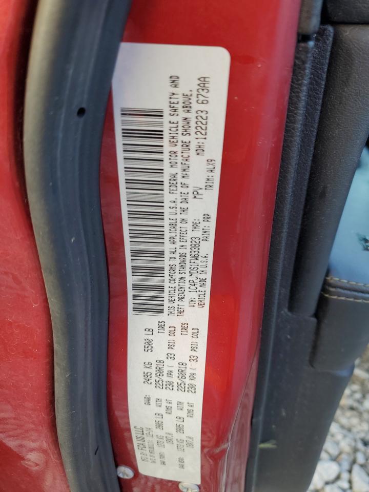 2015 Jeep Cherokee Limited VIN: 1C4PJMDS1FW633823 Lot: 82605235