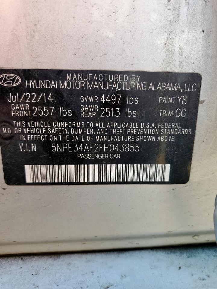 2015 Hyundai Sonata Sport VIN: 5NPE34AF2FH043855 Lot: 84884515