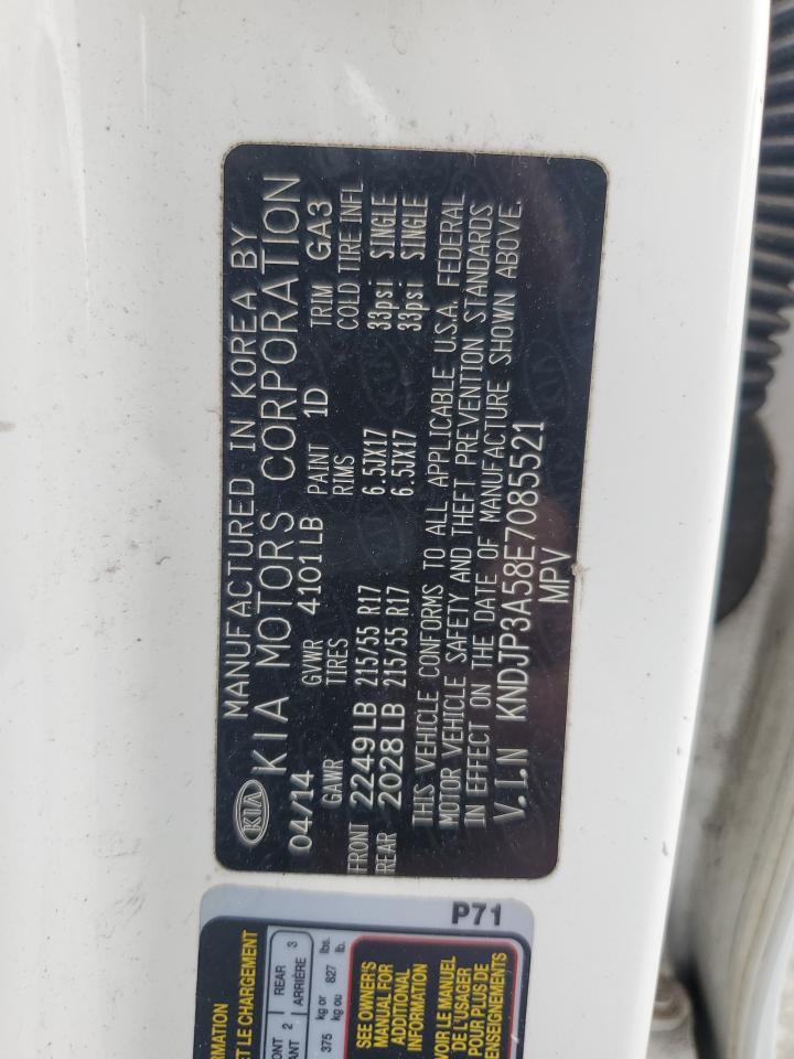 2014 Kia Soul + VIN: KNDJP3A58E7085521 Lot: 85750335