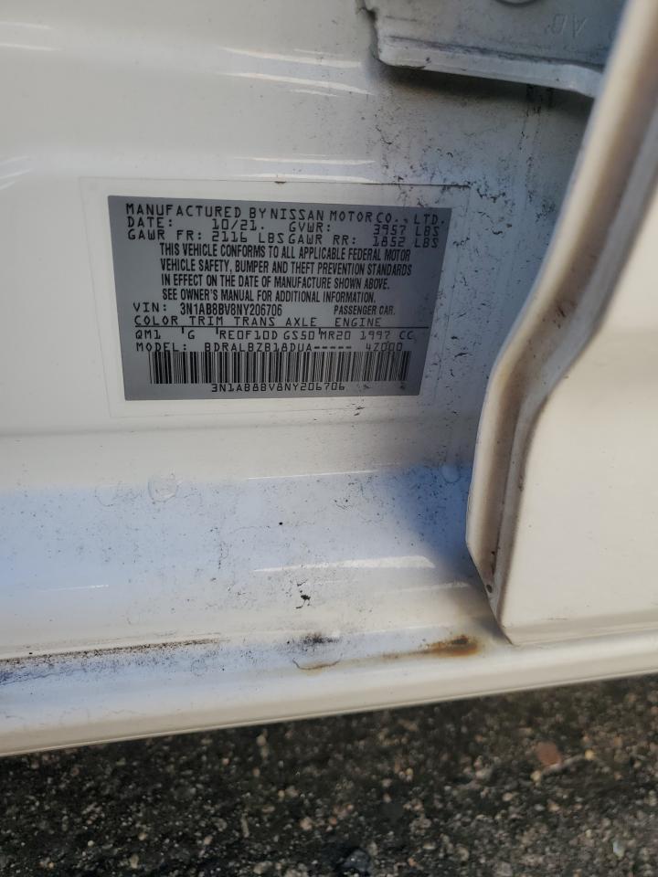 2022 Nissan Sentra S VIN: 3N1AB8BV8NY206706 Lot: 89692035