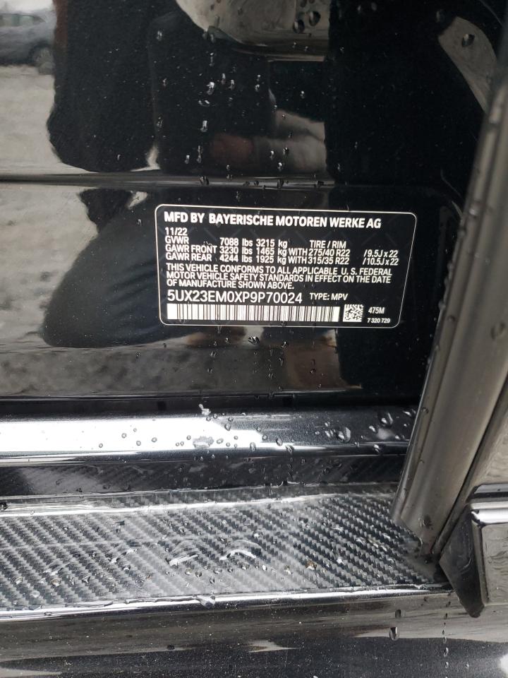 2023 BMW X7 xDrive40I VIN: 5UX23EM0XP9P70024 Lot: 90492945