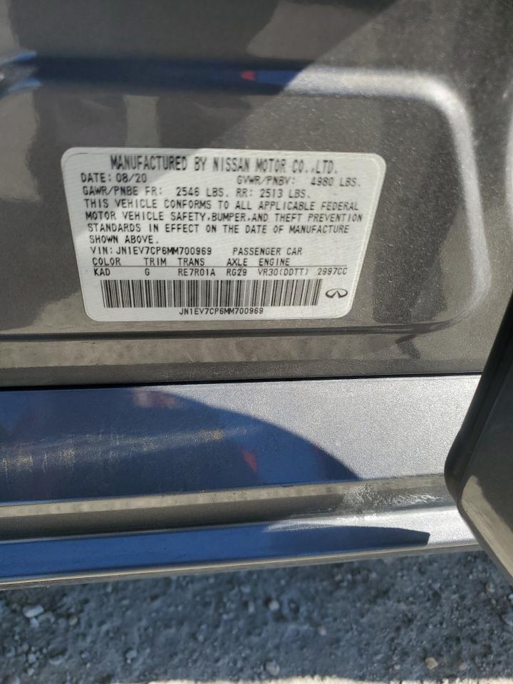 2021 Infiniti Q50 Sensory VIN: JN1EV7CP6MM700969 Lot: 82607755