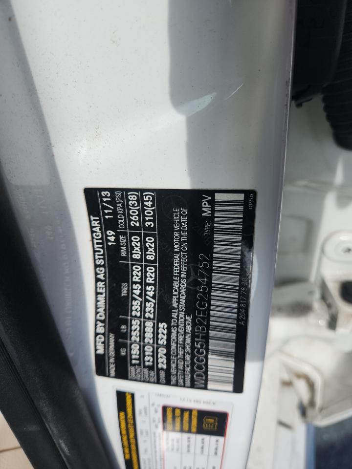 2014 Mercedes-Benz Glk 350 VIN: WDCGG5HB2EG254752 Lot: 85584555