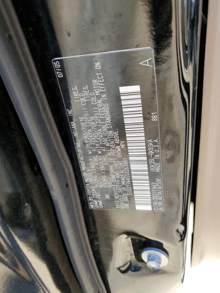 2005 Toyota Sequoia Sr5 VIN: 5TDZT34A55S263981 Lot: 87295985