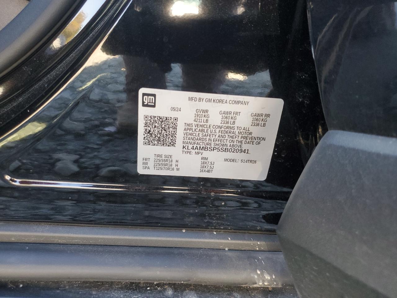 2025 Buick Encore Gx Preferred VIN: KL4AMBSP5SB020941 Lot: 90702185