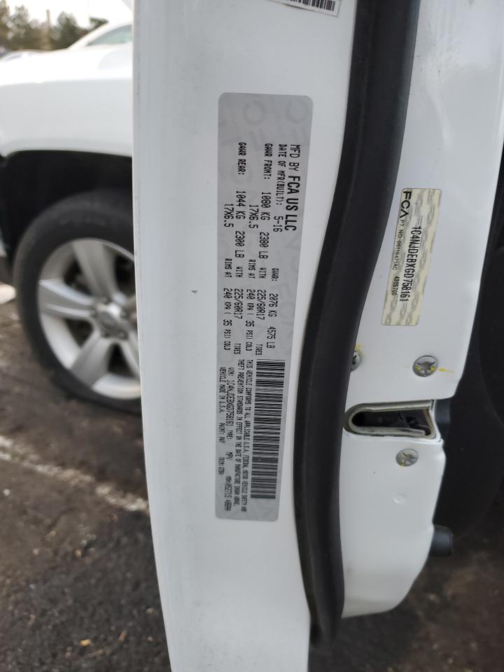 2016 Jeep Compass Latitude VIN: 1C4NJDEBXGD758161 Lot: 91013865