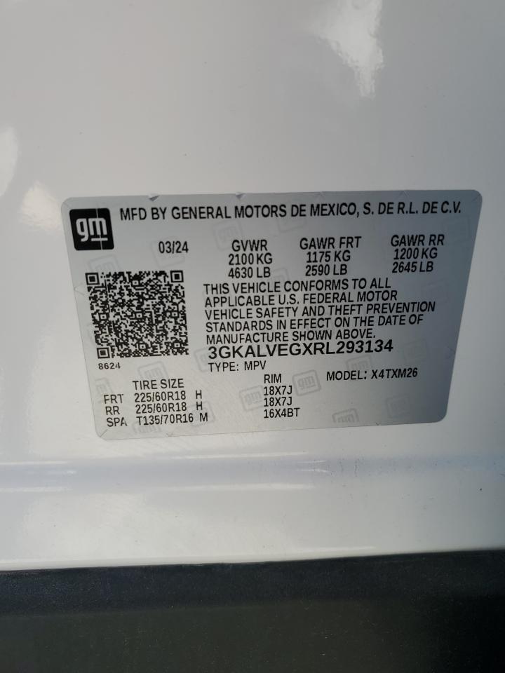 2024 GMC Terrain Slt VIN: 3GKALVEGXRL293134 Lot: 85421145