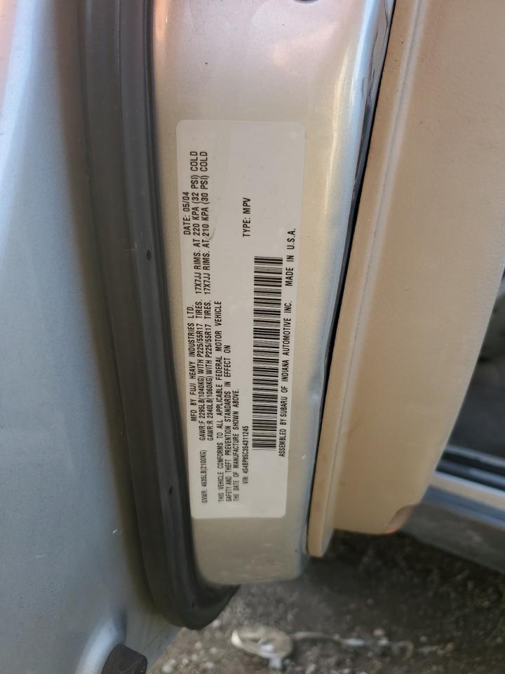2005 Subaru Legacy Outback H6 R Vdc VIN: 4S4BP85C354311245 Lot: 86831285
