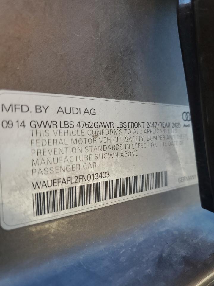 2015 Audi A4 Premium Plus VIN: WAUEFAFL2FN013403 Lot: 85339635