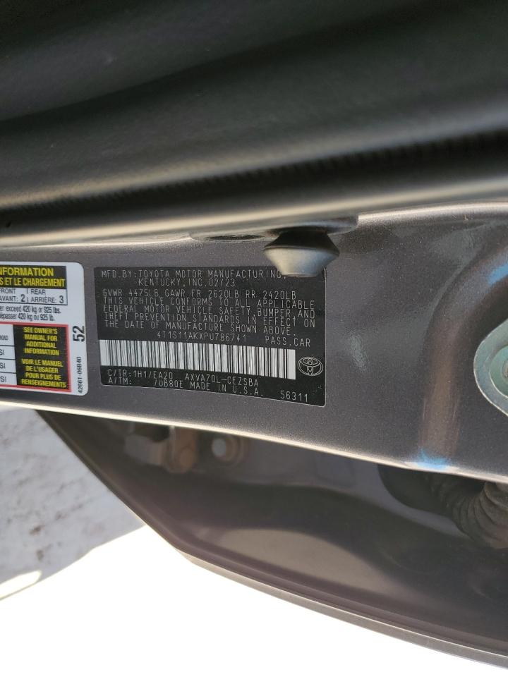 2023 Toyota Camry Se Night Shade VIN: 4T1S11AKXPU786741 Lot: 84695765