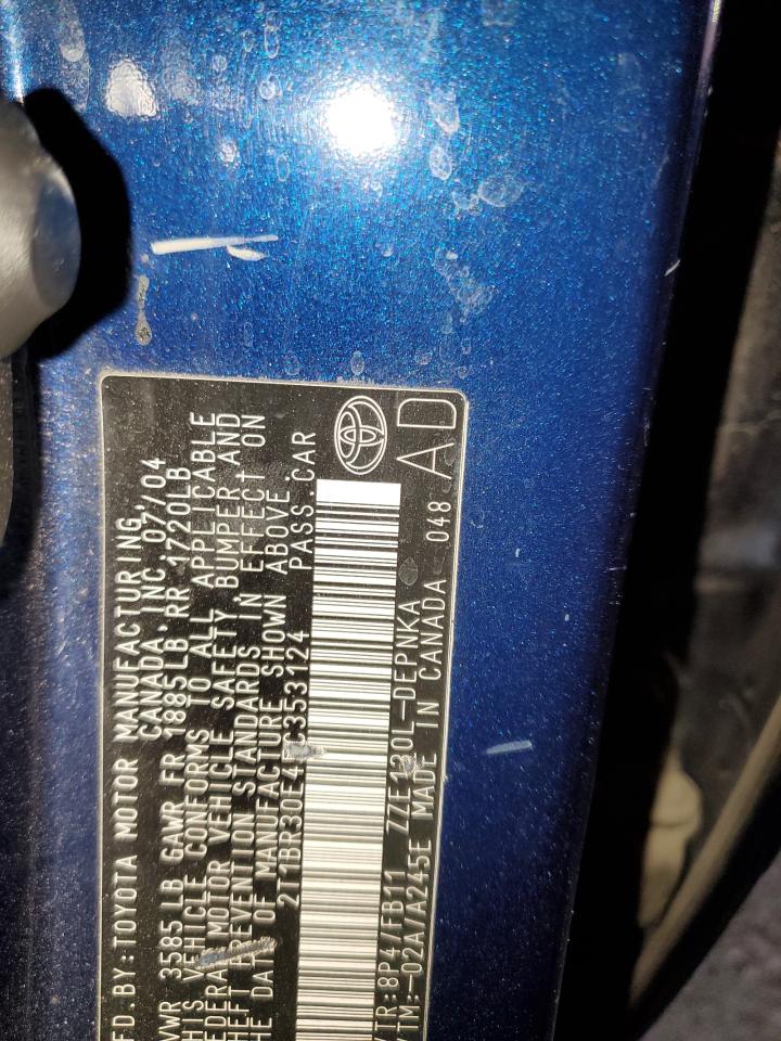 2005 Toyota Corolla Ce VIN: 2T1BR30E45C353124 Lot: 85825765