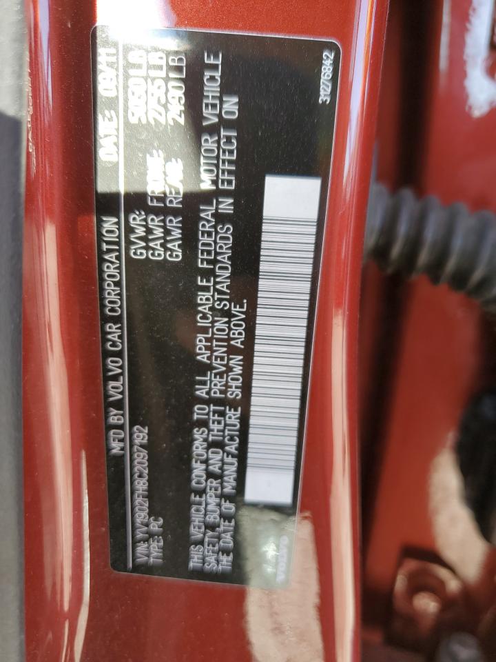 2012 Volvo S60 T6 VIN: YV1902FH8C2097192 Lot: 90650075