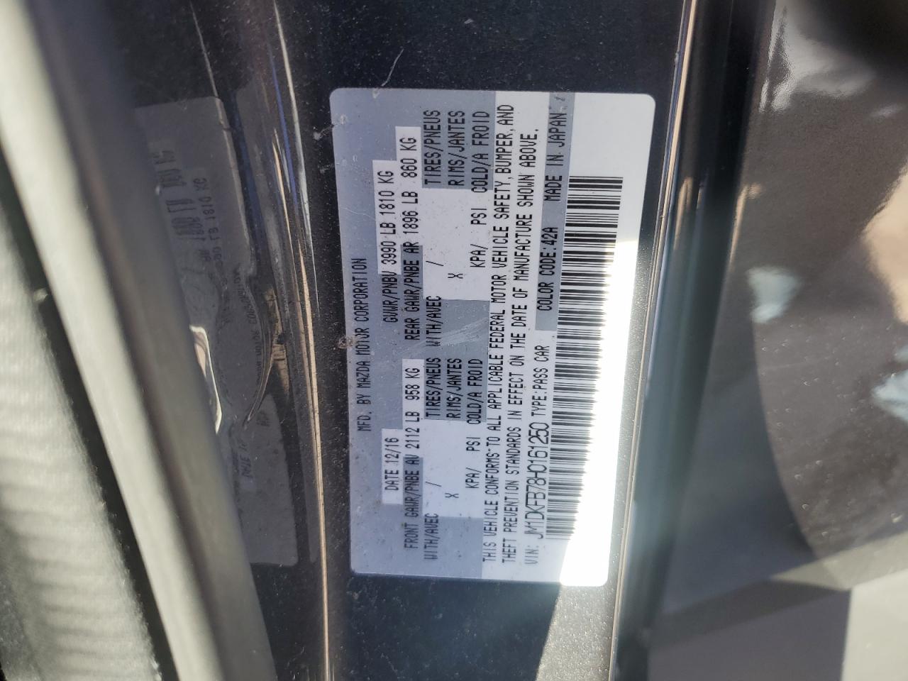 2017 Mazda Cx-3 Sport VIN: JM1DKFB78H0161250 Lot: 89464325