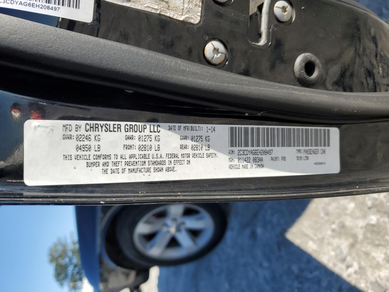 2014 Dodge Challenger Sxt VIN: 2C3CDYAG6EH208497 Lot: 90819085