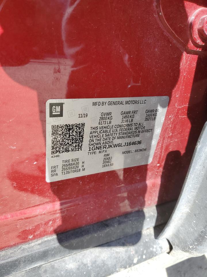 2020 Chevrolet Traverse Rs VIN: 1GNERJKW6LJ164636 Lot: 80306515