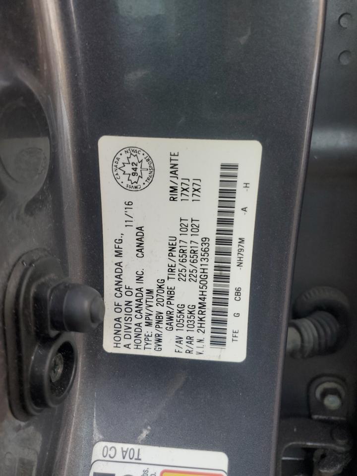 2016 Honda Cr-V Ex VIN: 2HKRM4H50GH135639 Lot: 89932125