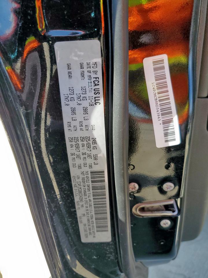 2019 Jeep Cherokee Latitude VIN: 1C4PJMCB8KD343943 Lot: 81942885