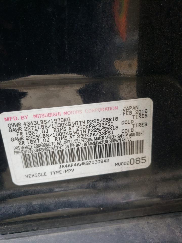 2016 Mitsubishi Outlander Sport Sel VIN: JA4AP4AW6GZ030842 Lot: 90296775